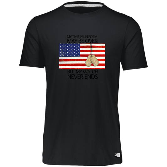 #1-My Time in Uniform May Be Over but My Watch Never Ends-T-Shirt