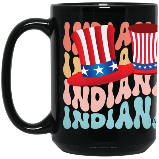 INDIANA Lg. HAT W.-FLAG COLOR-15 oz mug