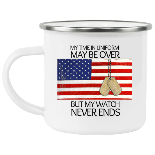 My Time In Uniform 12 oz-Stainless Steel mug with Enamel
