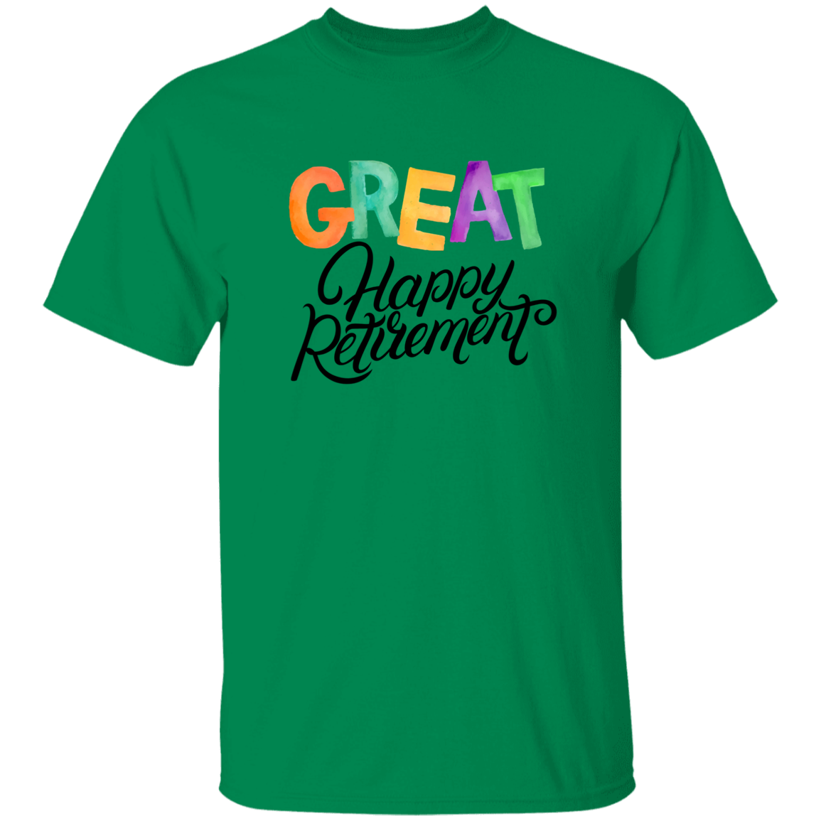 Great Happy Retirement-T-Shirt-100% Cotton