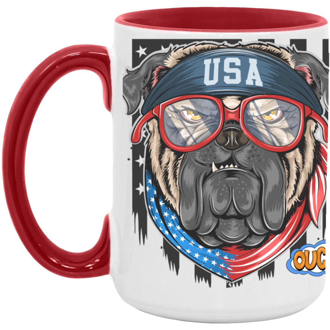 USA BULL DOG-15oz. Accent Mug