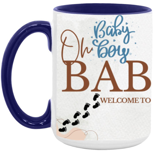 #1-MUG OH BABY BOY WELCOME TO OUR WORLD 15oz