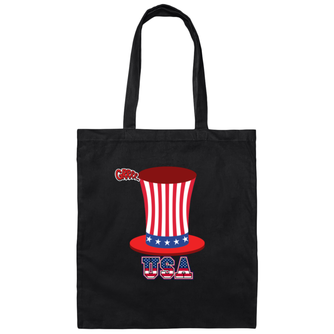 USA HAT USA BULL-DOG-Canvas Tote Bag