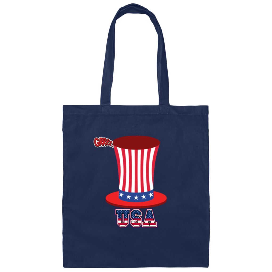 USA HAT USA BULL-DOG-Canvas Tote Bag