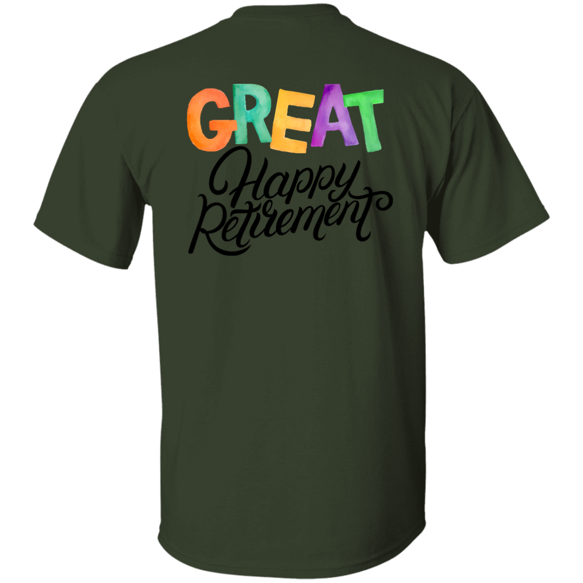 Great Happy Retirement-T-Shirt-100% Cotton