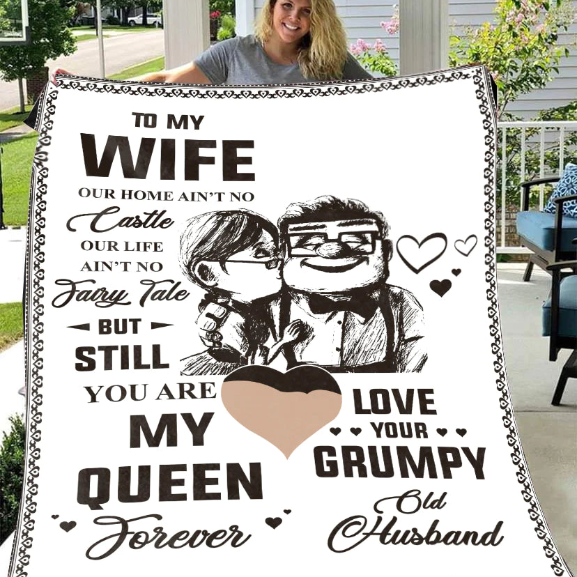 To My Wife Home/Castle Forever -Premium Mink Sherpa Blanket 50x60 Sale price $49. 95 USA