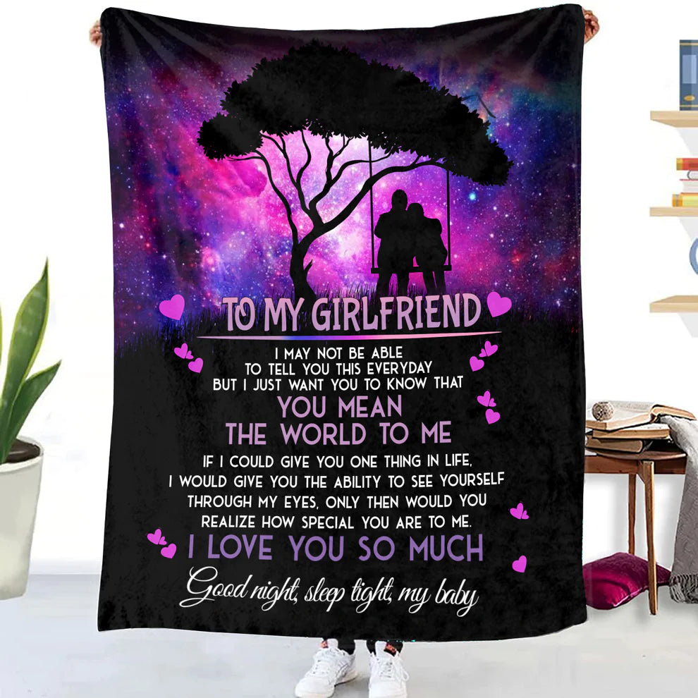 To My Girlfriend - I May Not Be Premium Mink Sherpa Blanket 50x60