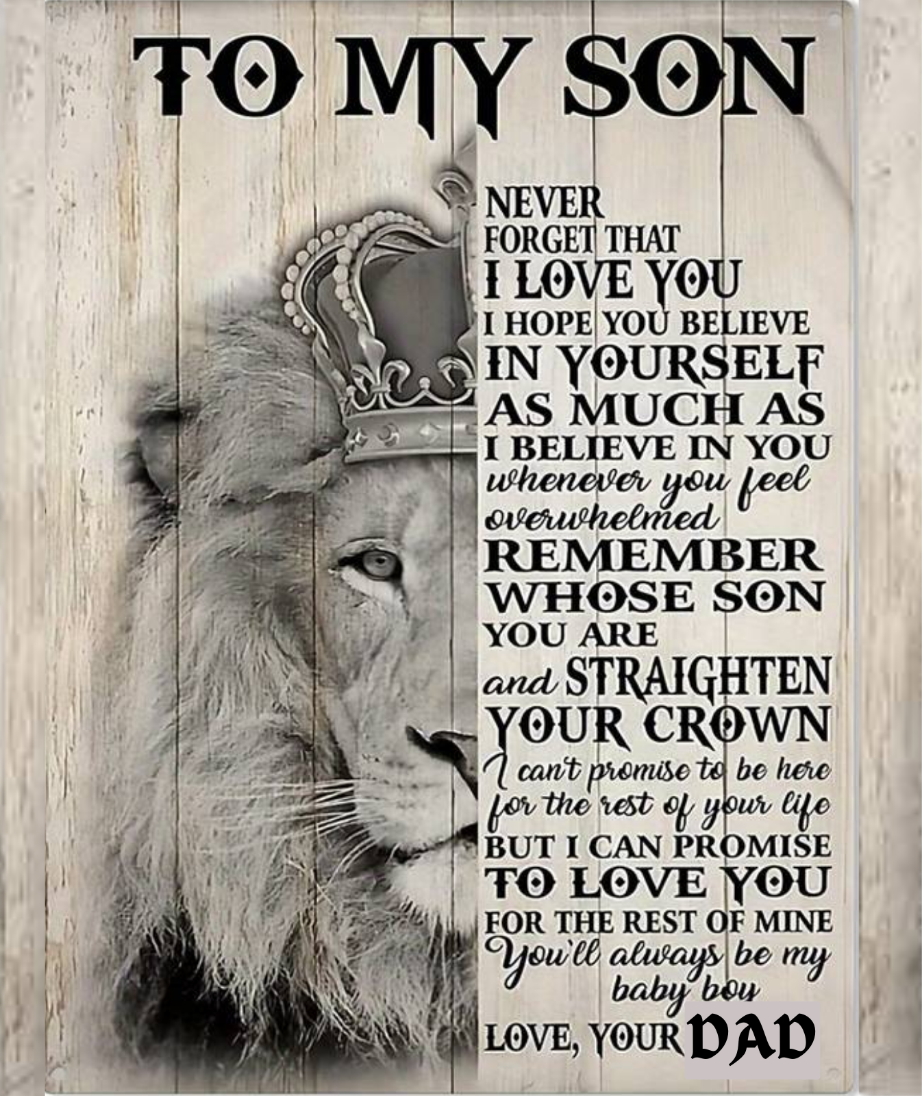 To My Son Never Forget King-DAD -Premium Mink Sherpa Blanket 50x60 SALE price $49.95 USD