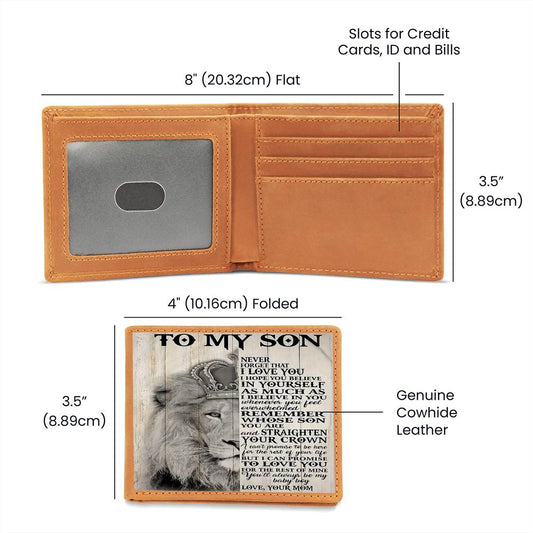 To My Son-Never Forget That I Love U (Mom-Graphic Leather Wallet💕