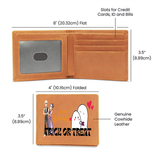 Happy Halloween-Trick or Treat- Graphic Leather Wallet