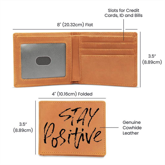 To Us All-Stay Positive Graphic Leather Wallet is the Perfect Gift❤️