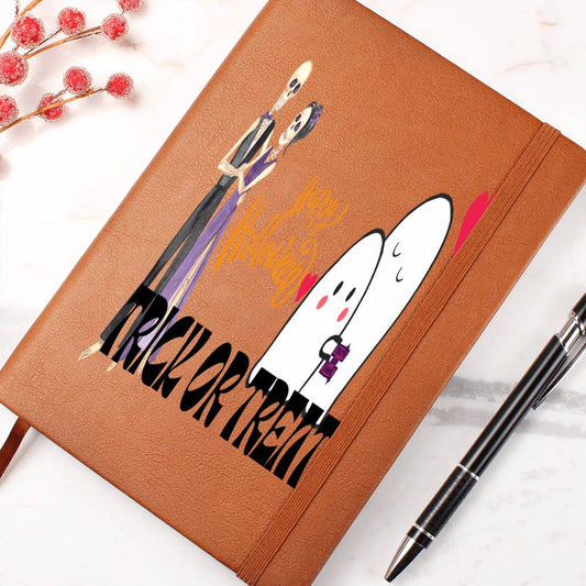 Happy Halloween-Trick or Treat- Graphic Leather Journal