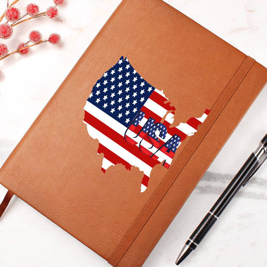 Our USA-All Stay Positive-Graphic Leather Journal