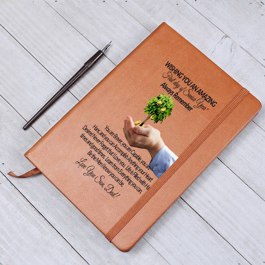 To My Son-Remember You are Beaver You are Capable-Graphic Leather Journal is the Perfect Gift