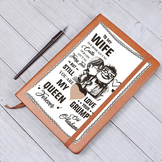 To My Wife-Our Home/Castle Forever Graphic Leather Journal