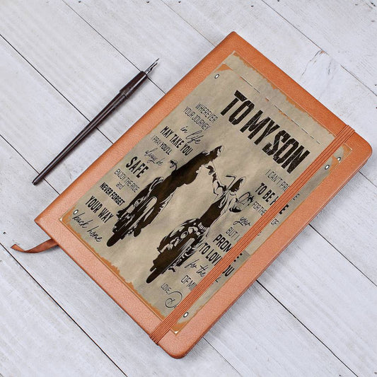 To My Son Journey -Dad Graphic Leather Journal
