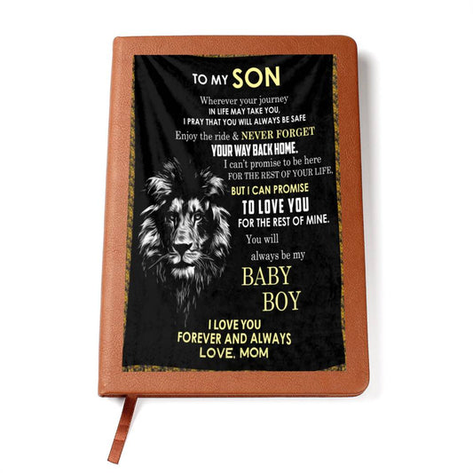 To My Son-Wherever Your Journey Take You (Mom)-Graphic Leather Journal💕