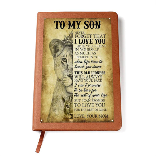 To My Son-Never Forget That I Love U (Mom)-Graphic Leather Journal💕