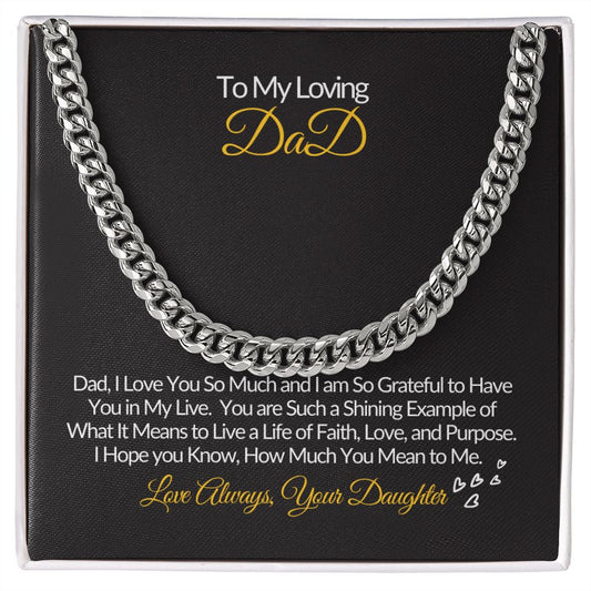 To My Loving Dad-U are Special-Cuban Link Chain
