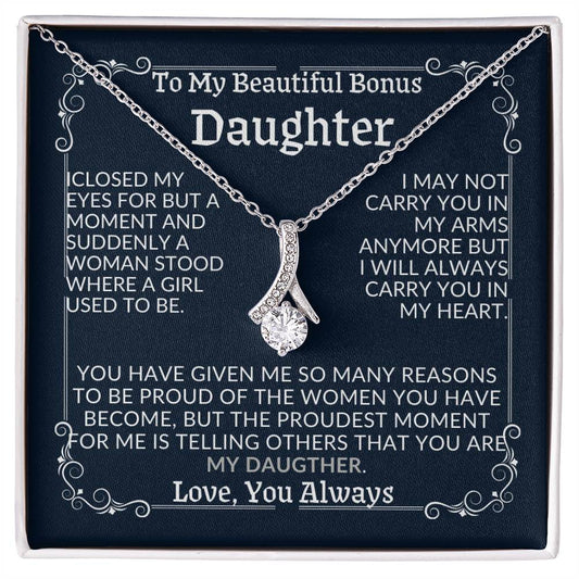 To My Beautiful Bonus Daughter | I Closed My Eyes |Alluring Beauty Necklace ❤️