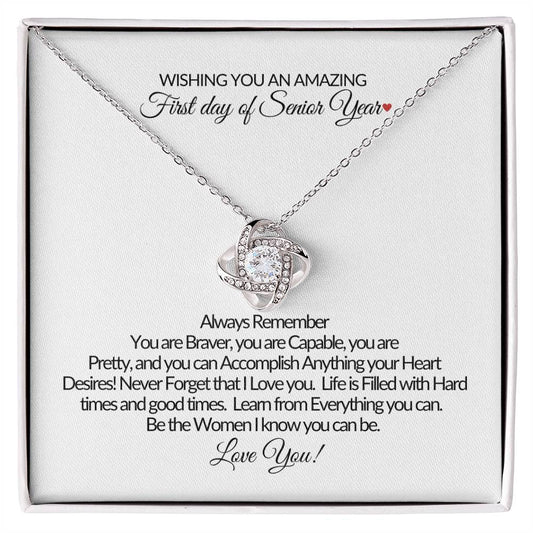 First Day of School-Love Knot Necklace
