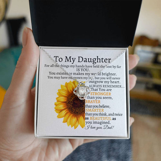 Love Knot Necklace for Daughter - My World is Brighter - Gift Jewelry💕