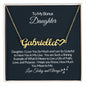 To My Bonus Daughter-U are Special-Personalize Heart Name Necklace