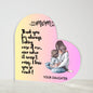 TO MOM -I Appreciate U-Printed Heart Shaped Acrylic Plaque!
