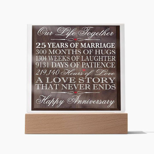 Our Life Together-Square Acrylic Plaque