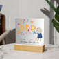 BEST DAD EVER-WISHING U THE BEST YEAR-Square Acrylic Plaque