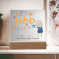 BEST DAD EVER-WISHING U THE BEST YEAR-Square Acrylic Plaque
