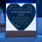 Anniversary Gift for Husband - Romantic Acrylic Plaque - Love Keepsake