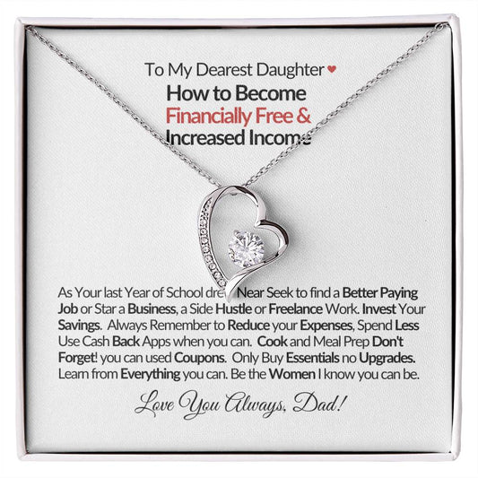 My Dearest Daughter How to Increase Your Income-Forever Love Heart Necklace💕