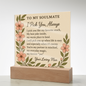 Romantic Acrylic Plaque for SOULMATE - Anniversary Gift - Love Keepsake