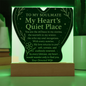 Acrylic Plaque for Soulmate - Heart's Quiet Place - Romantic Love Gift