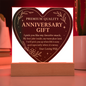 Anniversary Gift for Husband - Romantic Acrylic Plaque - Love Keepsake