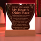 Acrylic Plaque for Soulmate - Heart's Quiet Place - Romantic Love Gift