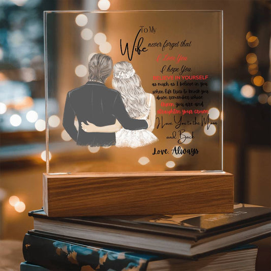 Acrylic Plaque-for Wife I Will Romantic Keepsake 💕