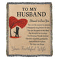 Romantic Blanket for HUSBAND - Anniversary Gift - Heirloom Woven Throw A