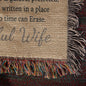 Romantic Blanket for HUSBAND - Anniversary Gift - Heirloom Woven Throw A