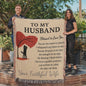 Romantic Blanket for HUSBAND - Anniversary Gift - Heirloom Woven Throw A