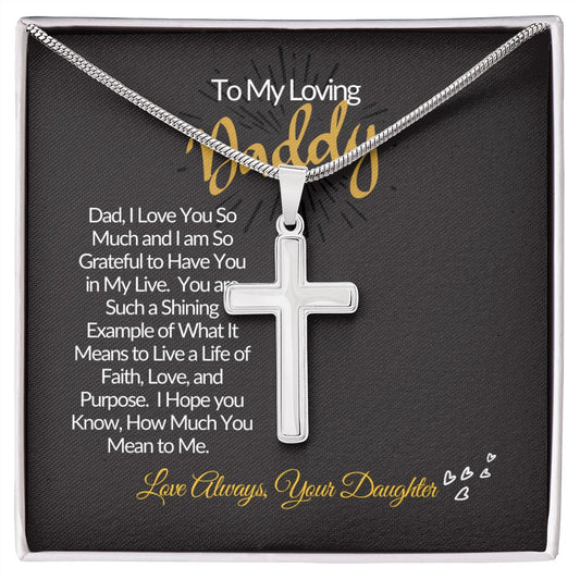 To My Loving Daddy-U are Love-Faith Cross Necklace❤️