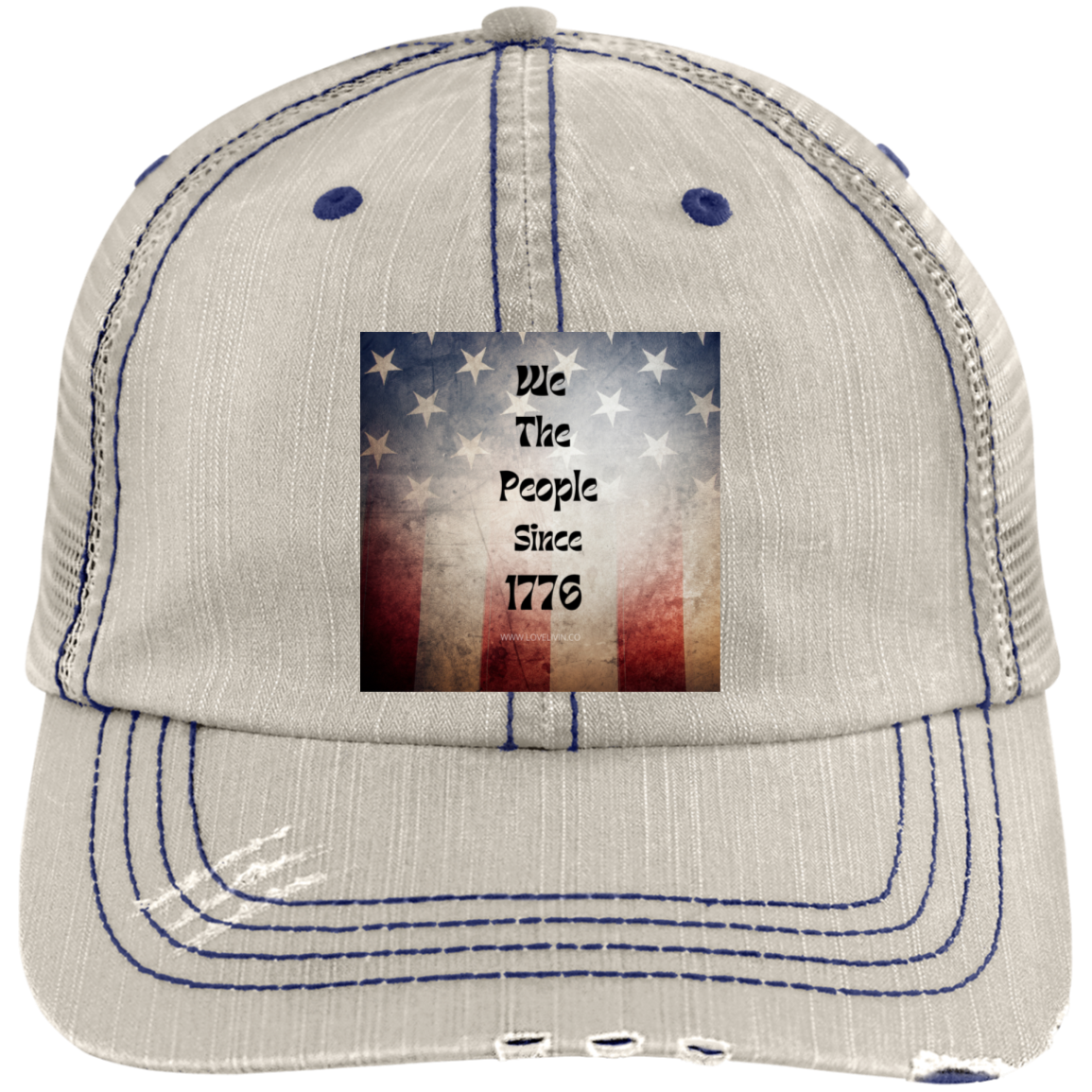 We The People Since 1776- Distressed Unstructured Trucker Cap