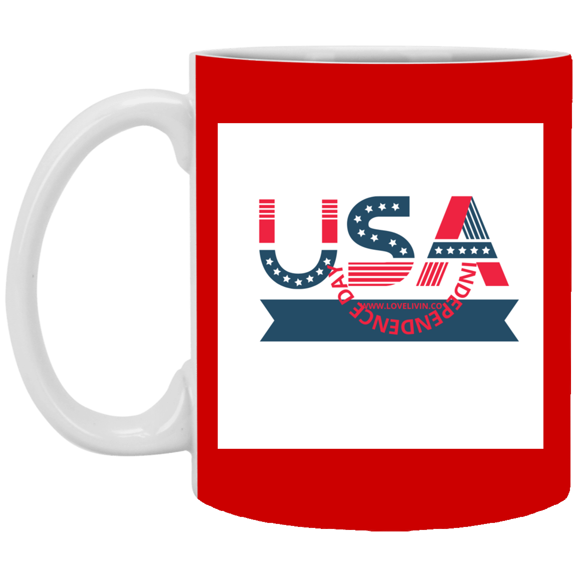 USA Independence Day mug-hats USA- 11 oz. White Mug