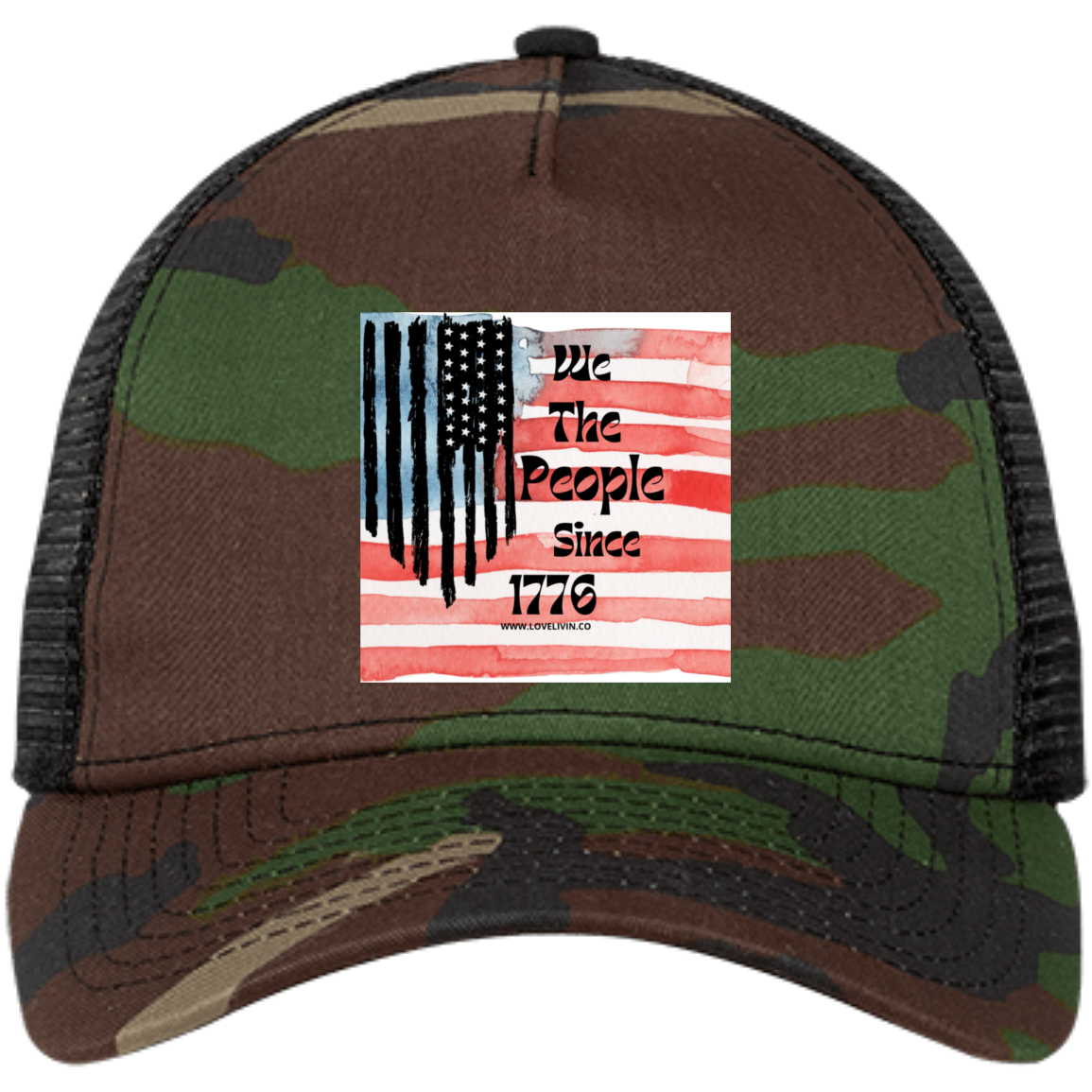 WE THE PEOPLE SINCE 1776-B Embroidered Snapback Trucker Cap
