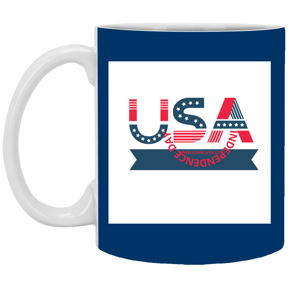 USA Independence Day mug-hats USA- 11 oz. White Mug