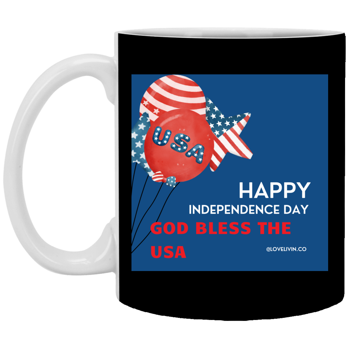 independence day USA-11 oz. White Mug