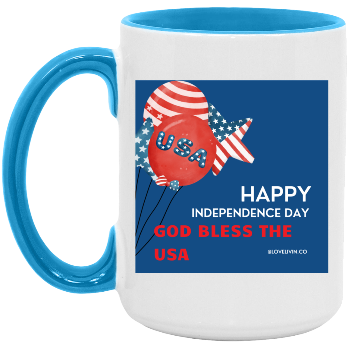 independence day GOD USA-15oz. Accent Mug