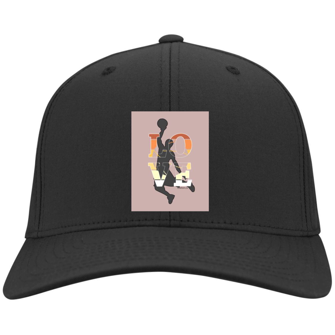 Love Basketball- Embroidered Flex Fit Twill Baseball Cap