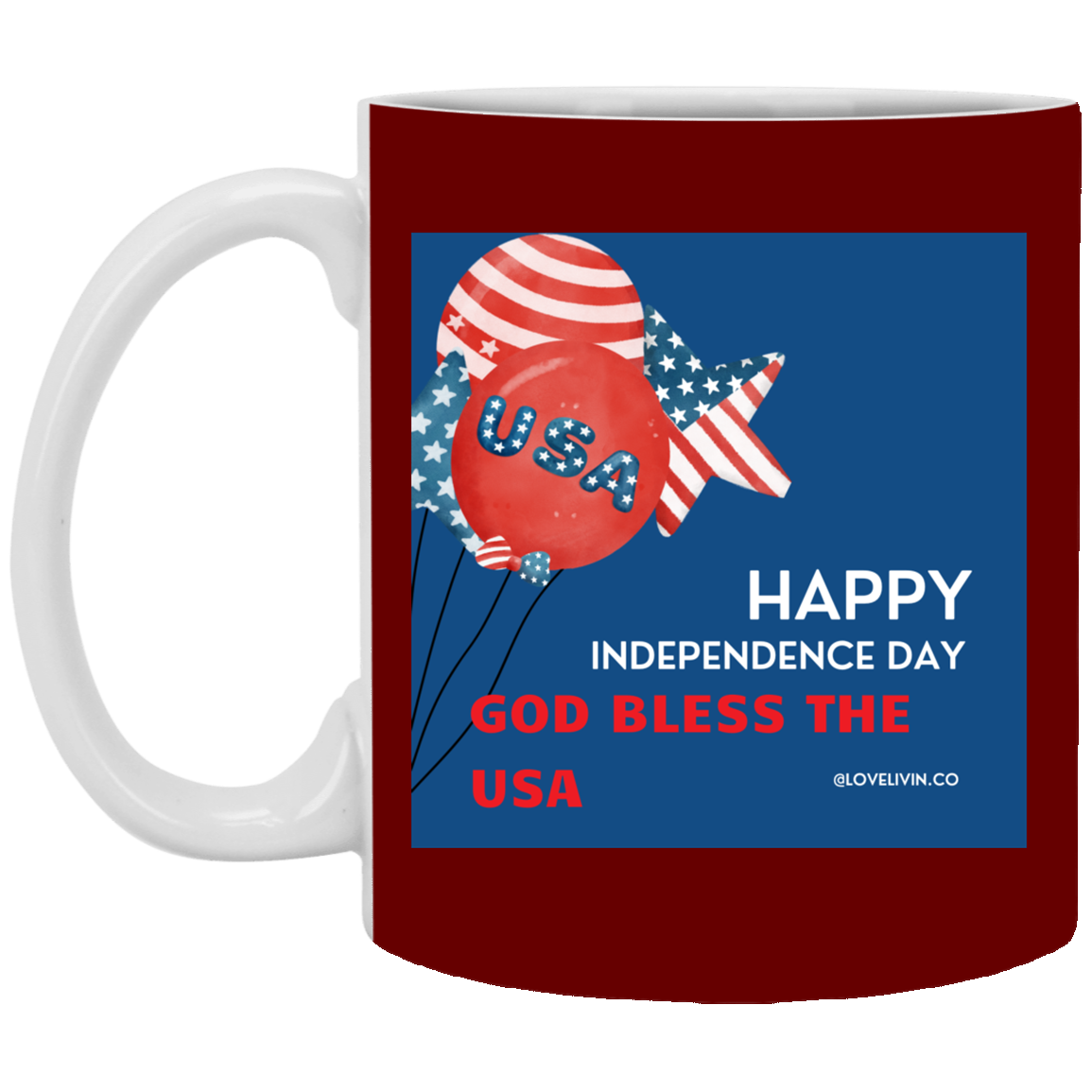 independence day USA-11 oz. White Mug